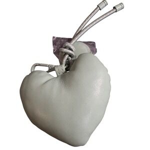 Steve Madden Heart Bag Charm Sage Green Puffy Faux Leather Coquette OS‎